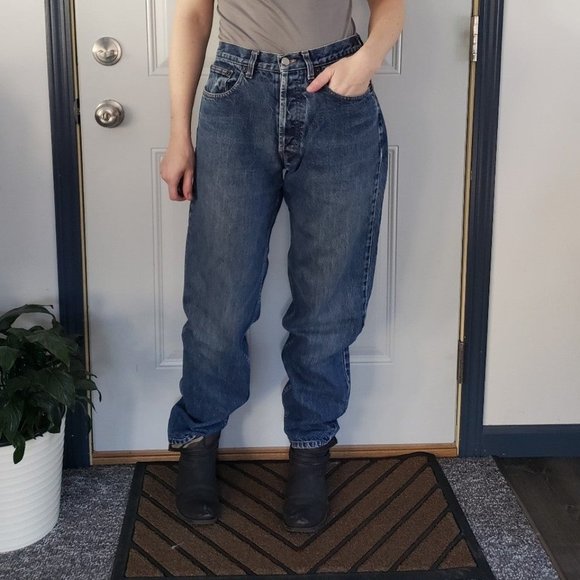 90s‎ J Crew Button Fly Mom Jeans - Picture 1 of 4